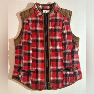 Red Plaid Vest by Entro